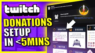 How to Setup Twitch DONATIONS in 5mins  StreamElements Tips Tutorial [upl. by Frederik]