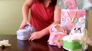 How to make a Diaper Cake Small Bassinet for baby shower [upl. by Runstadler]