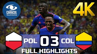 Poland  Colombia 03 4K  Full Highlights amp Goals  TV Colombia [upl. by Hgielrak]