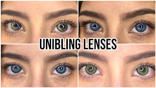 Unibling Colored Contacts Review On DARK EYES ✨ must watch [upl. by Eahsan]