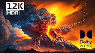 EXPLOSIVE COLORS  12K ULTRA HD HDR LAVA IN 120 FPS [upl. by Deery]