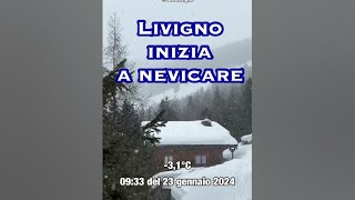 Livigno  inizia a nevicare 23 gennaio 2024 meteolivigno livigno [upl. by Kris]