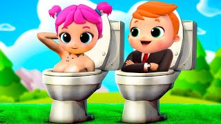 Little Angel amp Friends  Skibidi Toilet Meme Song [upl. by Grishilda]