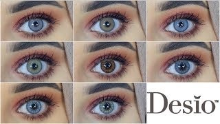 Desio contact lenses  كل اللي محتاجة تعرفيه عن العدسات و مجموعة عدساتي من انواع مختلفة [upl. by Laughry]