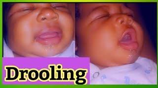 Why baby drooling excessively 1 Month  when do babies stop drooling [upl. by Nirre]