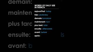 French Words Of Daily Use  The Frenchville Shorts [upl. by Otrebla]