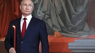 Vladimir Putin celebra Páscoa ortodoxa [upl. by Attesoj]