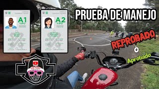 PRUEBA DE MANEJO y examen para LICENCIA de conducir A1 y A2 para MOTOCICLETA CDMX Gilo Vlogs 2024 [upl. by Lenahtan]