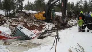 Final Episode  Part 7  Excavator Sink Underwater Pond Recovery By Big Crane And Excavator [upl. by Isborne166]