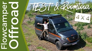 Flowcamper Max auf Sprinter 4x4  Test und Roomtour des Allrad Campers [upl. by Anerda]