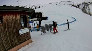 Valmorel 2020  LEau Rousse en ski  Piste Rouge [upl. by Arihaj]