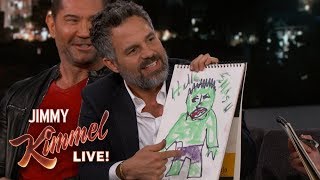 Cast of Avengers Infinity War Draws Their Characters [upl. by Geehan]