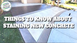 Important Things to Know about Staining NEW Concrete Floors amp Exterior 2  ConcreteCamouflagecom [upl. by Refinnaej608]