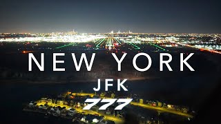 NEWYORK JFK  BOEING 777 LANDING 4K [upl. by Clarhe]