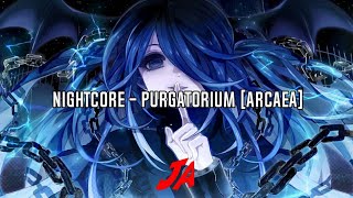 Nightcore  Purgatorium  Arcaea  お月さま交響曲  Lyrics [upl. by Menides614]