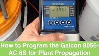 How to Program the Galcon 8056AC 6S for Plant Propagation [upl. by Eihtak]