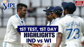 IND vs WI 1st Test Day 1 Highlights  India vs West Indies Highlights Today Match Highlights [upl. by Sandell490]