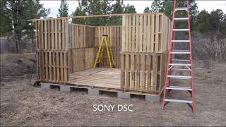 March 2015 building shed with pallets [upl. by Leunas84]