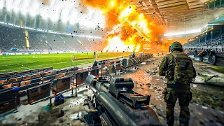 Football Stadium Attack  ULTRA REALISTIC Graphics Gameplay Modern Warfare 3 PC 60FPS HD 2024 [upl. by Naziaf]