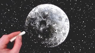 How to Draw the Moon Narrated step by step [upl. by Rubin389]