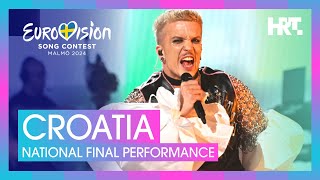 Baby Lasagna  Rim Tim Tagi Dim  Croatia 🇭🇷  National Final Performance  Eurovision 2024 [upl. by Nilecoj292]