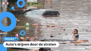 Mensen in België en Duitsland omgekomen door wateroverlast [upl. by Barbey536]