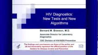 HIV Diagnostics New Tests and New Algorithms [upl. by Rehsu]