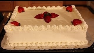 White sheet cake decoration [upl. by Esetal905]