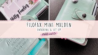 Filofax Mini Malden  Unboxing amp Set Up as Wallet  Duck Egg Blue [upl. by Nalyr]