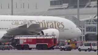 First landing of Emirates A380 in Munich  Munich  Emirates Airline [upl. by Esir]