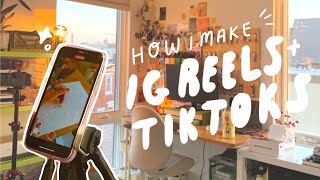 how i make aesthetic instagram reels amp tiktoks as an artist filming editing monetization [upl. by Fonda]