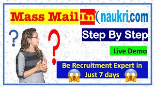 How to Send Mass Emails in NaukriCom How to send mass mail on Naukri  Mass Email from Naukricom [upl. by Cho14]