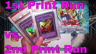 YuGiOh LOB Tell the DIFFERENCE Between FIRST and SECOND Print Run 1st Edition Legend Blue Eyes [upl. by Maurise]