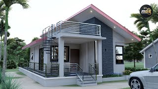 SMALL HOUSE DESIGN with MINI ROOFDECK  800m x 157m 125 sqm Floor area  3 BEDROOM [upl. by Irahk]