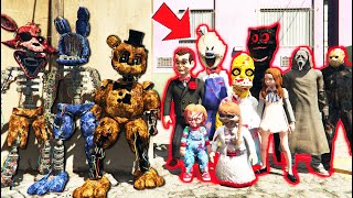 IGNITED ANIMATRONICS vs HORROR 3AM CURSED ARMY GTA 5 FNAF Mods [upl. by Oruasi955]