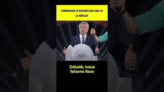 Cérémonie douverture des JO Paris 2024  la flamme a du retard [upl. by Edik271]