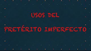 Usos Pretérito Imperfecto de Indicativo Español para principiantes [upl. by Menzies]