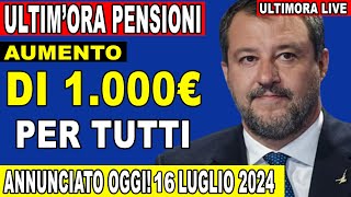 🔴 ULTIMORA Confermato 1707 Aumento delle Pensioni e Nuova Quattordicesima Mensilità [upl. by Sheeree]