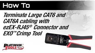 How to Terminate Large Cat6 or Cat6A Cabling with ezEXRJ45 Connectors [upl. by Adnileb]