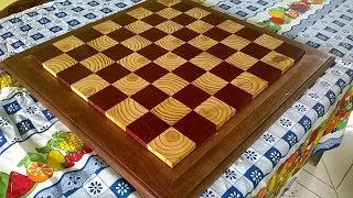 Making a Chessboard  Fazendo tabuleiro de Xadrez  Casas 6 x 6 cm Pt 2 [upl. by Thane]