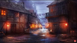 Victorian Era Ambience Victorian London street with Horses BellCrow Walking on Cobblestone sound [upl. by Ennovehc]