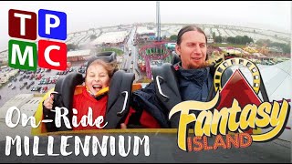 Fantasy Island UK  MILLENNIUM rollercoaster Full HD POV reaction front row video [upl. by Zetrom13]