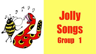 Jolly Songs Group 1 quotsquot quotaquot quottquot quotiquot quotnquot quotpquot with actions and letter formations [upl. by Epilihp]