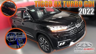 TIGGO 8X TURBO GDI 2022 COM  7 LUGARES FICHA TÉCNICA COMPLETA [upl. by Lentha487]