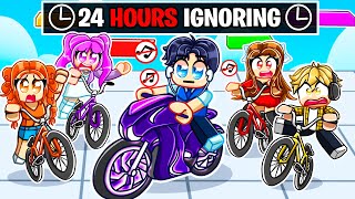 Andy IGNORES EVERYONE For 24 Hours In Roblox BIKE OBBY [upl. by Anitsyrk635]