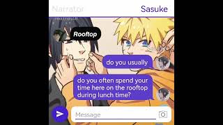 ☁️Mute Naruto Au☁️ SasuNaru Texting Story  Ep 2 [upl. by Caine]