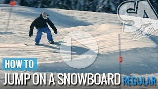 How To Pop On A Jump On A Snowboard Regular [upl. by Gromme]