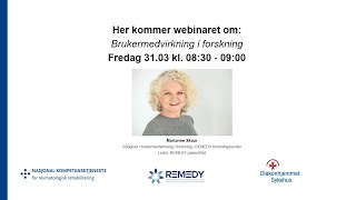 Webinar om brukermedvirkning i forskning [upl. by Eednac]