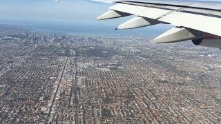 Flying  Landing Into Melbournes Tullamarine Airport From LAX Onboard A QANTAS A380 [upl. by Dustman997]