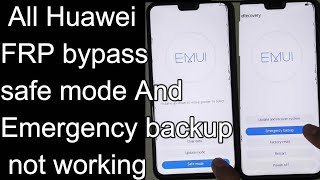 All HUAWEI FRP Bypass Safe mode And Emergency backup Not Working EMUI 91 And EMUI 10 New Method 3 [upl. by Acimaj]